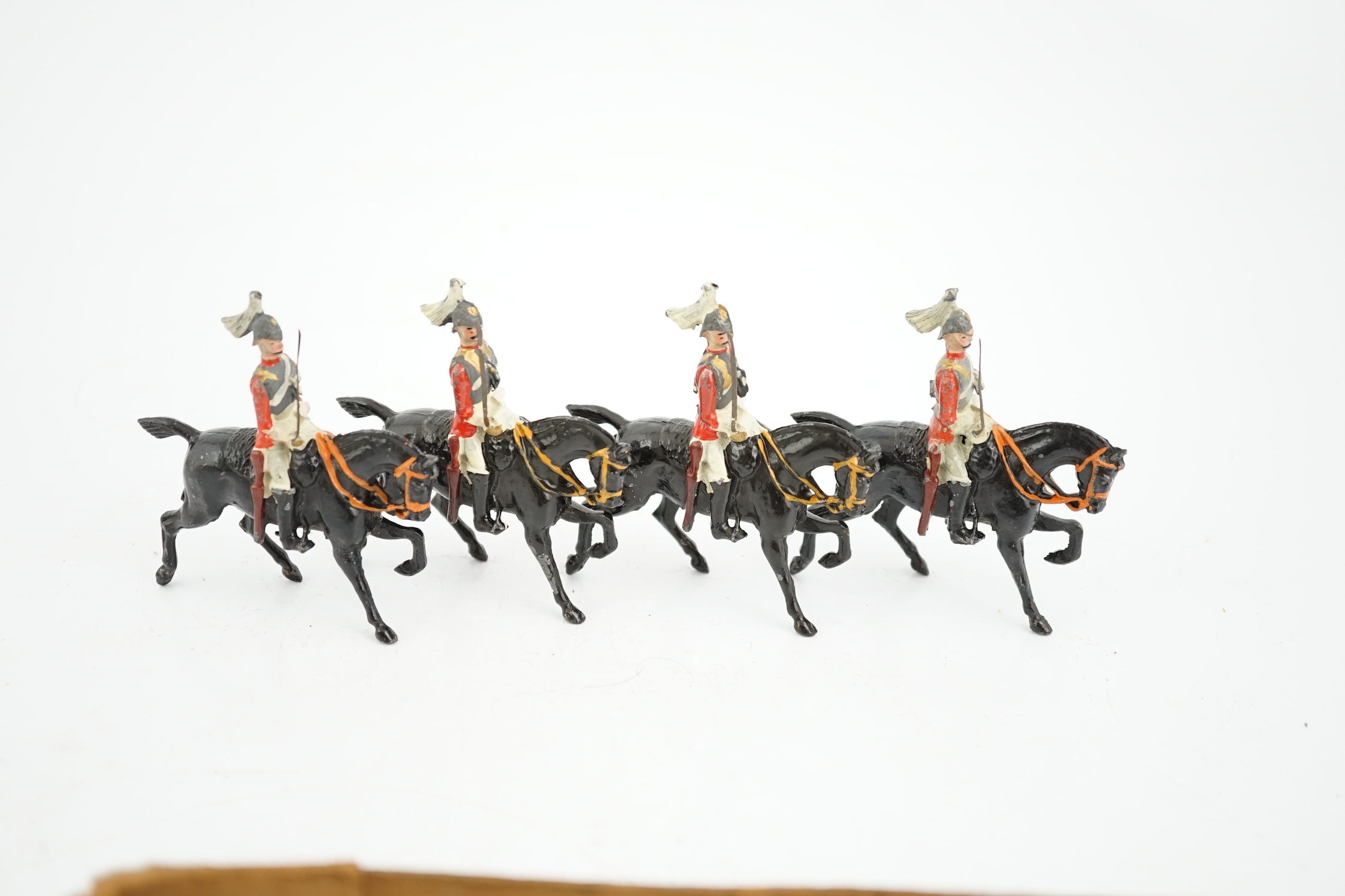 Nineteen early twentieth century lead soldiers; mounted Life Guards by Britains etc.